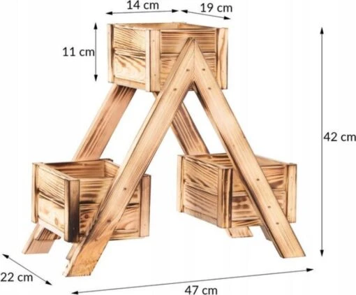 Merkloos Springos Bloembak | Bloembakken Voor Buiten | Plantenladder | 47 X 22 X 42 CM -Tuinwerk Verkoop 1200x992 4