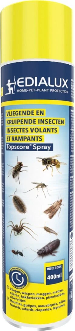 EDIALUX Topscore Spray 400 Ml Tegen Vliegen - Muggen - Motten -Tuinwerk Verkoop 273x1200