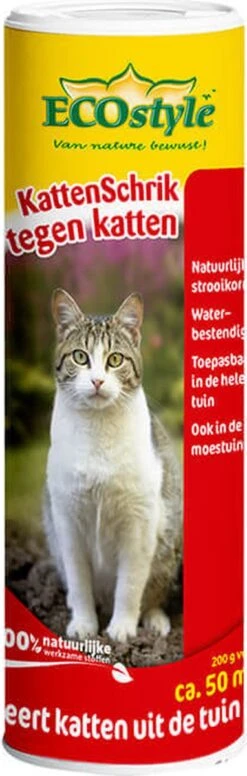 ECOstyle KattenSchrik - Kattenverjager Voor Buiten - Korrels Met Geurstof - Werkt Binnen 2 Weken - Waterbestendig - 400 GR -Tuinwerk Verkoop 382x1200 1