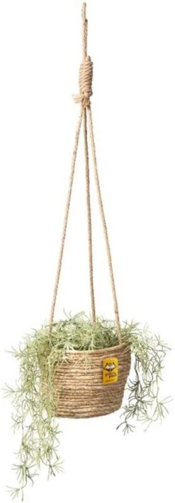 Merkloos Plantenhanger 18x15cm Naturel | Hangende Mand | Handgemaakt | Planten-houder / Hang-plant | Planten Accessoires | Hangmand -Tuinwerk Verkoop 417x1200 1