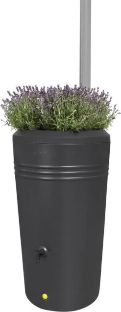 Elho Green Basics Regenton - Regenton - Living Black - Buiten - 200 Liter -Tuinwerk Verkoop 466x1200 1