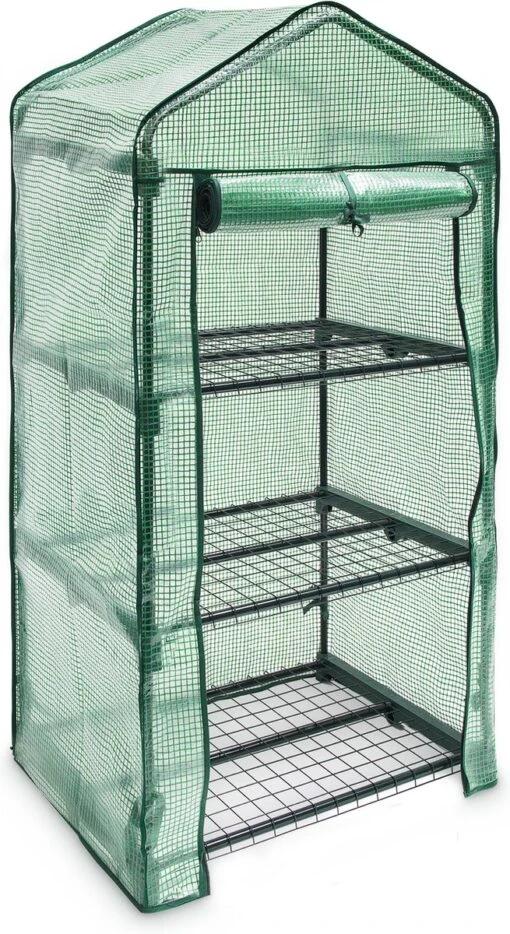 Relaxdays Kas Met Wielen - Tuinkas 3 Etages - Broeikas Kweekkas Tuin / Balkon 130 Cm Hoog - PE -Tuinwerk Verkoop 655x1200 1