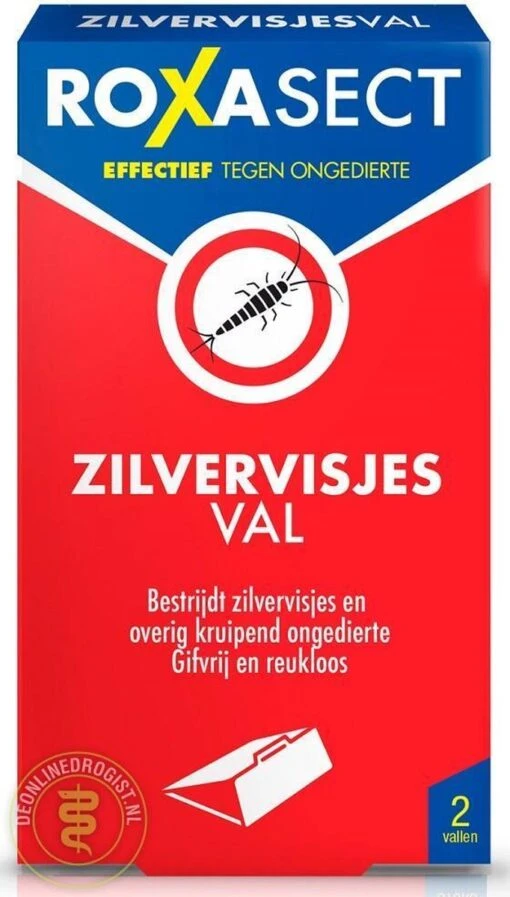 Roxasect Zilvervisjesval - 2 Stuks - Zilvervis Lokstof - Ongediertebestrijding - Insectenval - Binnen/buiten - Zilvervisval -Tuinwerk Verkoop