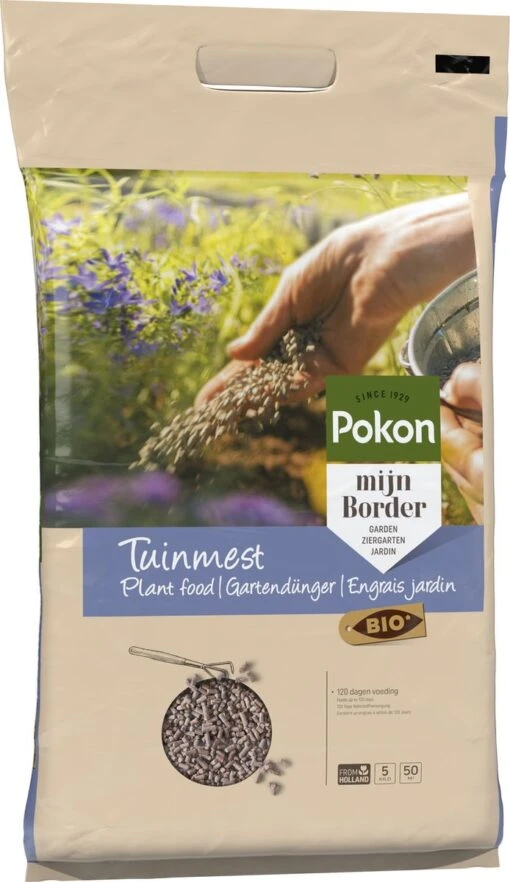 Pokon Bio Tuinmest - 5kg - Meststof (universeel) - 120 Dagen Voeding -Tuinwerk Verkoop