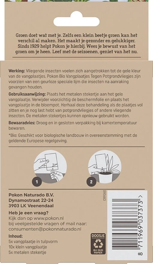 Pokon Bio Vangplaatjes Tegen Potgrondvliegjes - 15 Stuks - 1 Vangplaatje Per Plant - Vrij Van Pesticiden - Rouwvliegjes Bestrijden -Tuinwerk Verkoop 699x1200 2