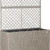 Casaria Polyrattan Bloembak – 3 Bakken Klimophek - Crème -Tuinwerk Verkoop 732x1200 2