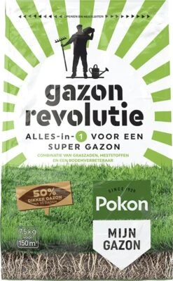 Pokon Gazon Revolutie - 4kg - Gazonmest / Graszaad / Bodemverbeteraar - Geschikt Voor 80m² - Binnen 15 Dagen Resultaat -Tuinwerk Verkoop 743x1200 1