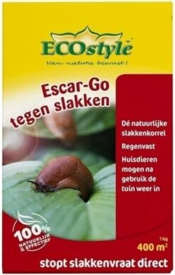 ECOstyle Escar-Go Bestrijdingsmiddel Tegen Slakken - Regenvaste Slakkenkorrels - Stopt Slakkenvraat Direct - 400 M² - 1 KG -Tuinwerk Verkoop 762x1200 2