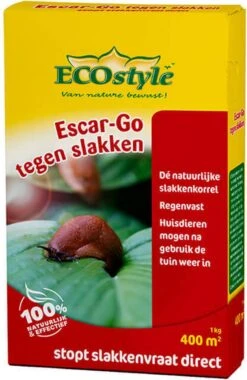 ECOstyle Escar-Go Bestrijdingsmiddel Tegen Slakken - Regenvaste Slakkenkorrels - Stopt Slakkenvraat Direct - 80 M² - 200 GR -Tuinwerk Verkoop 779x1200 2