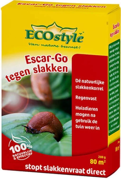 ECOstyle Escar-Go Bestrijdingsmiddel Tegen Slakken - Regenvaste Slakkenkorrels - Stopt Slakkenvraat Direct - 80 M² - 200 GR -Tuinwerk Verkoop 811x1200 2