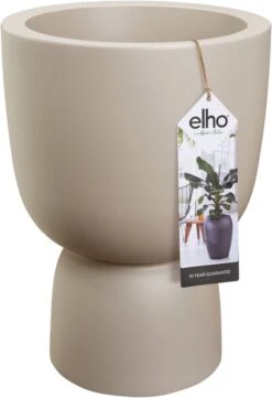 Elho Pure Coupe 41 - Bloempot Voor Binnen & Buiten - Ø 41.3 X H 57.9 Cm - Beige/Balanced Beige -Tuinwerk Verkoop 820x1200 2