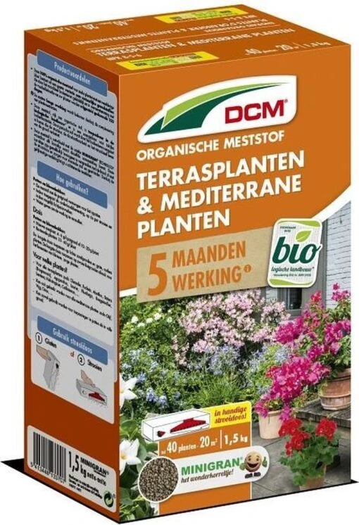 DCM Meststof Terrasplanten & Mediterrane Planten (1,5KG) -Tuinwerk Verkoop