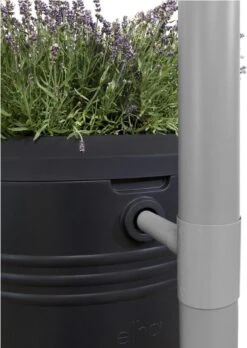 Elho Green Basics Regenton - Regenton - Living Black - Buiten - 200 Liter -Tuinwerk Verkoop 852x1200