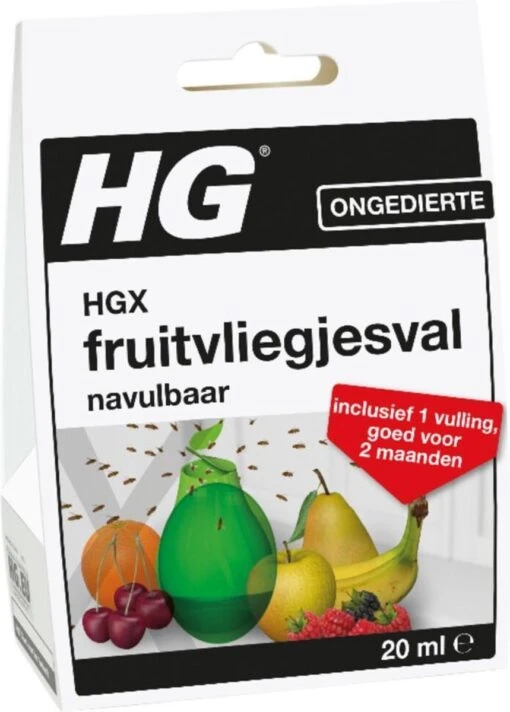 HGX Fruitvliegjesval - 1stuk - Effectief Tegen Fruitvliegjes - Decoratieve Peervorm -Tuinwerk Verkoop