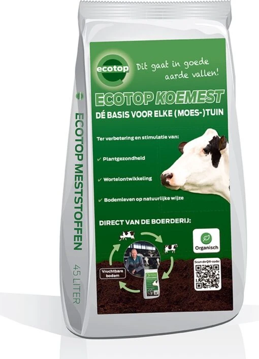 Ecotop Koemest (Organisch | Tuinmest | Universeel). Meststof Op Basis Van 100% Organische Koemest Direct Van De Boerderij! Zak Ca. 45L -Tuinwerk Verkoop