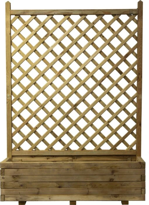 Bloembak Met Trellis | 120x40x170 Cm | Grenen | Geïmpregneerd -Tuinwerk Verkoop 868x1200 2