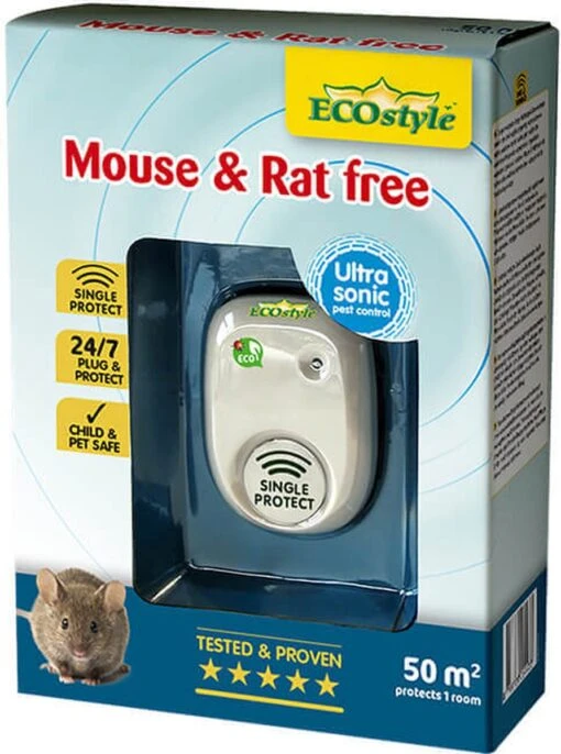 ECOstyle Mouse & Rat Free Tegen Muizen En Ratten - Ecologisch, Vriendelijk & Hyienisch - Veilig Voor Kinderen En Huisdieren - 30 + 30 M² - Voor 2 Kamers -Tuinwerk Verkoop 892x1200 2