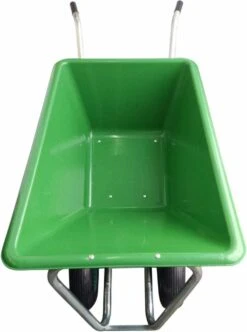 Kruiwagen Met Dubbel Luchtwiel Stal Eco Groen 160 Liter -Tuinwerk Verkoop 893x1200 1