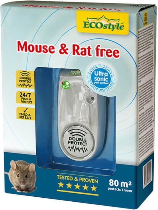 ECOstyle Mouse & Rat Free Tegen Muizen En Ratten - Ecologisch, Vriendelijk & Hyienisch - Veilig Voor Kinderen En Huisdieren - 30 + 30 M² - Voor 2 Kamers -Tuinwerk Verkoop 900x1200 25