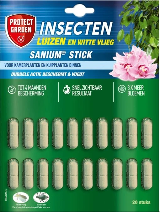 Protect Garden Sanium Stick - 20 Stuks - Insecten Bestrijdingsmiddel - Voor Kamer- En Kuipplanten Binnen -Tuinwerk Verkoop 906x1200 1