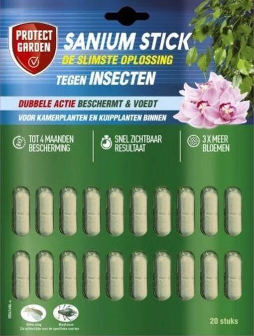 Protect Garden Sanium Stick - 20 Stuks - Insecten Bestrijdingsmiddel - Voor Kamer- En Kuipplanten Binnen -Tuinwerk Verkoop 907x1200 2