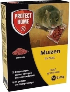 Protect Home Frap Granenmix Tegen Muizen - 2 X 25 Gram - Muis Bestrijdingsmiddel - Lokaas Muizenkorrels Voor Huismuizen - Professionele Formulering - In Portieverpakking -Tuinwerk Verkoop 923x1200 4