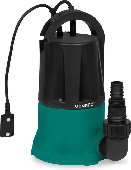 VONROC Dompelpomp / Vlakzuigpomp / Dweilpomp - Tot 1mm Met Sensorschakelaar - 400W - 6000l/h - Voor Schoon Water -Tuinwerk Verkoop