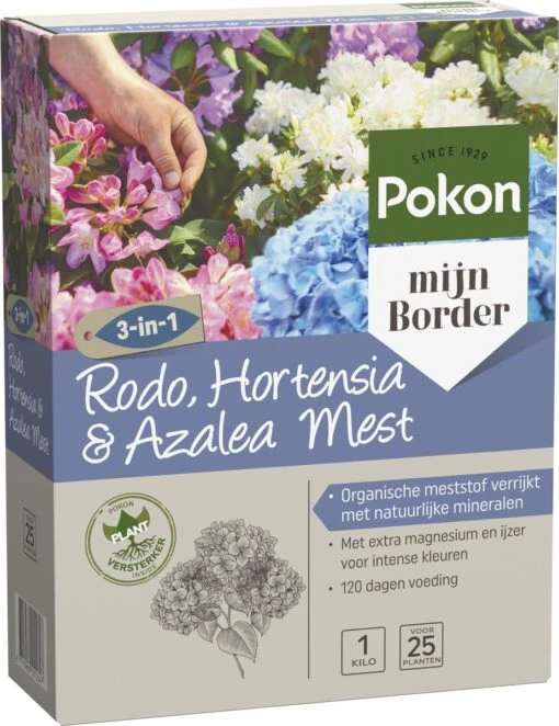 Pokon Rhododendron, Hortensia & Azalea Mest - 1kg - Meststof - 3-in-1 Werking -Tuinwerk Verkoop 925x1200 3