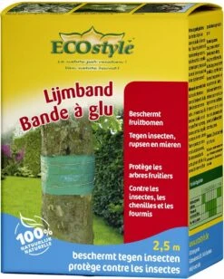 ECOstyle Lijmband Beschermt Tegen Schadelijke Insecten - Werkt Tegen Mieren, Wintervlinder, Bladluis En Meer - Weerbestendig - 2,5 M Lijmband & 6 M Touw -Tuinwerk Verkoop 962x1200 3