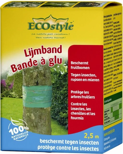 ECOstyle Lijmband Beschermt Tegen Schadelijke Insecten - Werkt Tegen Mieren, Wintervlinder, Bladluis En Meer - Weerbestendig - 2,5 M Lijmband & 6 M Touw -Tuinwerk Verkoop 962x1200 3